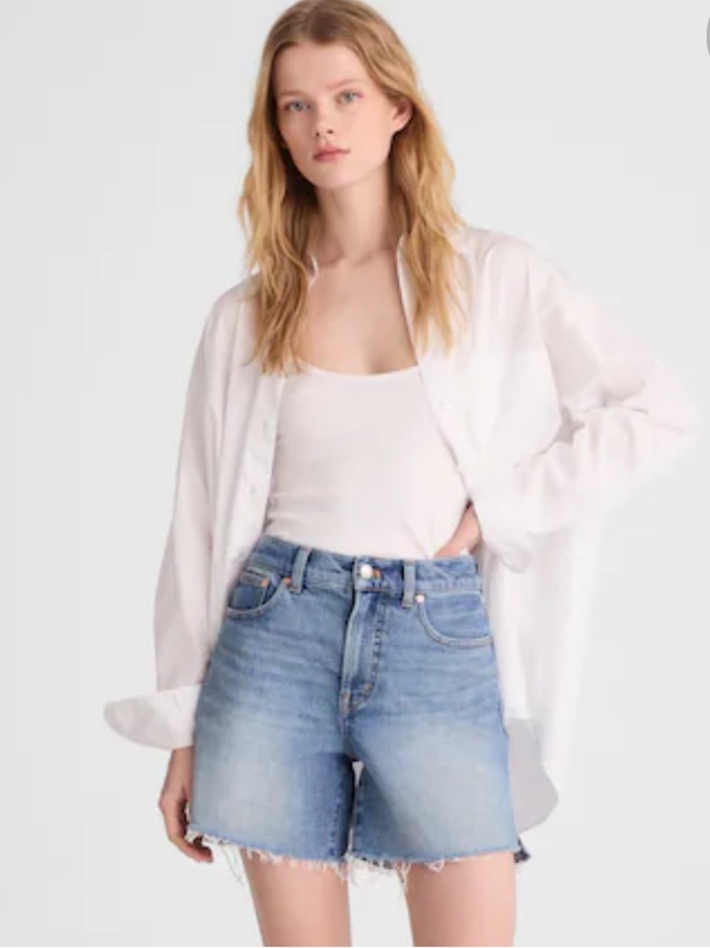 Madewell The High Rise Mid-Length Jean Short size 32